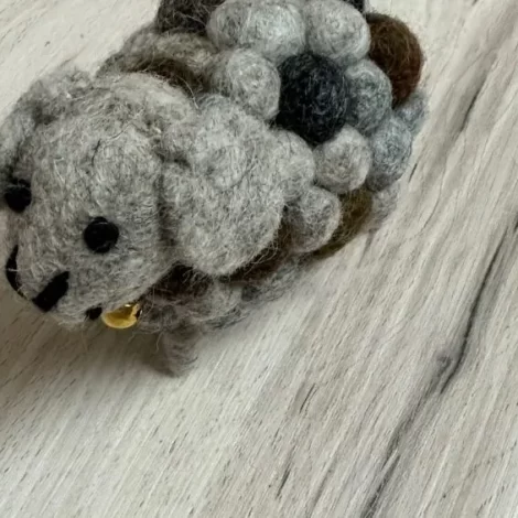 Grey and Black Sheep Ornament