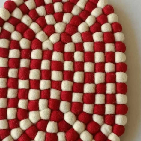 Red and White Trivet