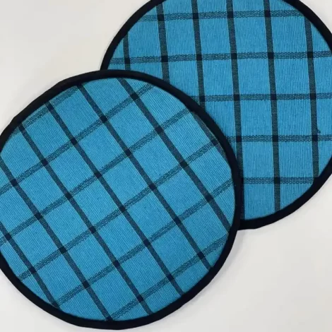 Striped blue coaster